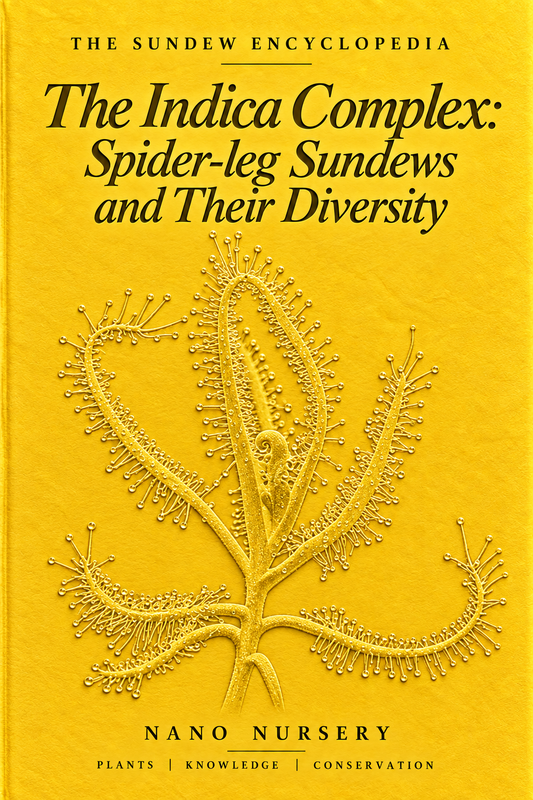 The Sundew Encyclopedia cover — The Indica Complex: Spider-leg Sundews and Their Diversity