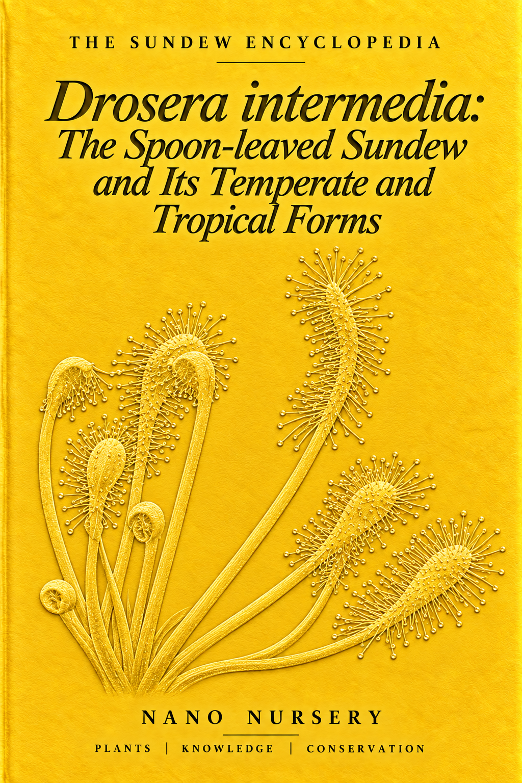 The Sundew Encyclopedia cover — Drosera intermedia: The Spoon-leaved Sundew and Its Temperate and Tropical Forms