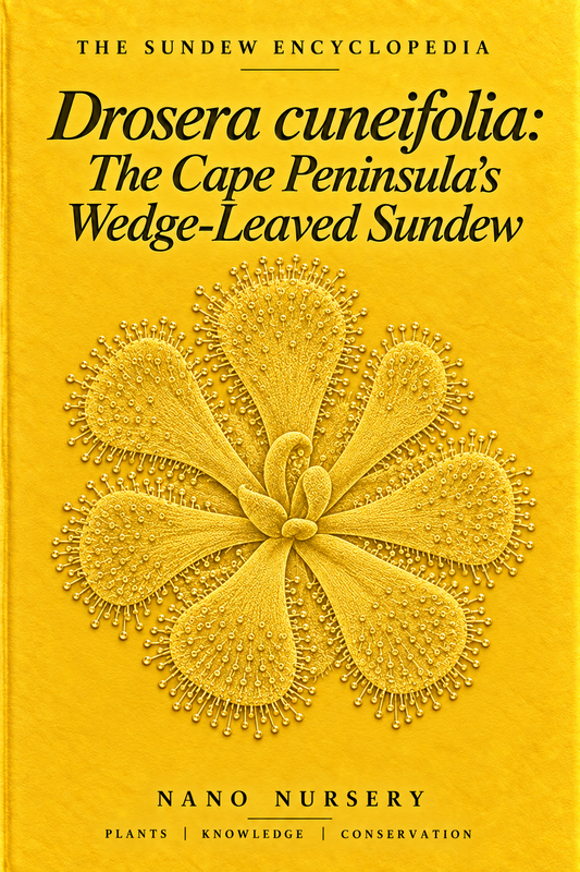 The Sundew Encyclopedia cover — Drosera cuneifolia: The Cape Peninsula’s Wedge-Leaved Sundew