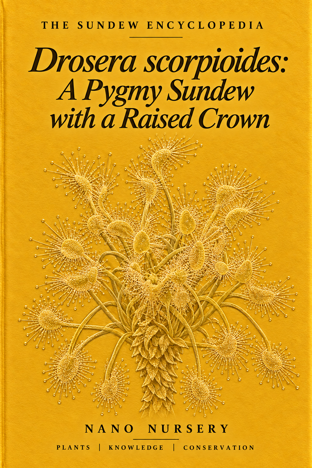 The Sundew Encyclopedia cover — Drosera scorpioides: A Pygmy Sundew with a Raised Crown