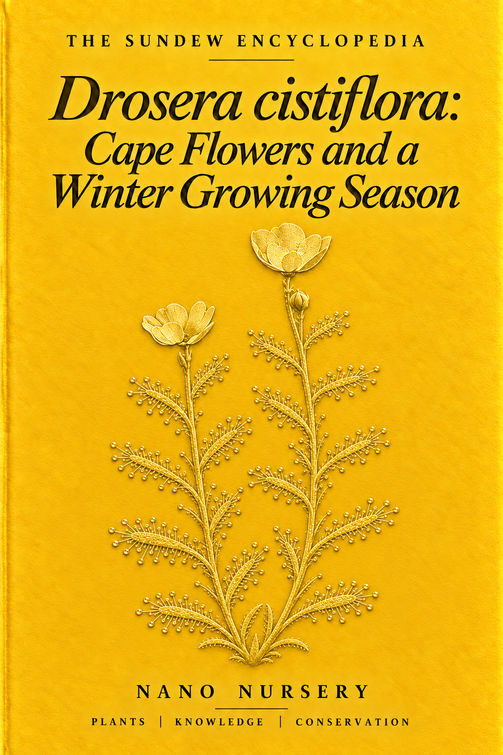 The Sundew Encyclopedia cover — Drosera cistiflora: Cape Flowers and a Winter Growing Season
