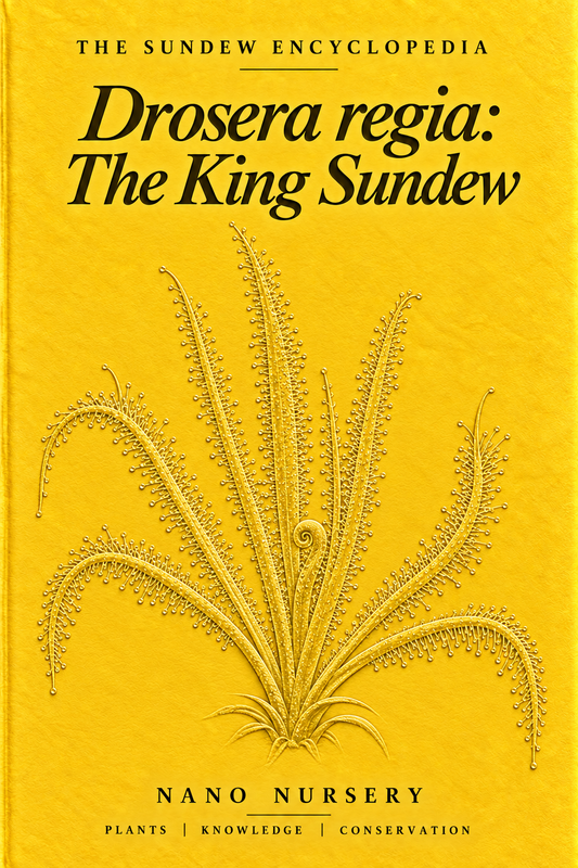 The Sundew Encyclopedia cover — Drosera regia: The King Sundew
