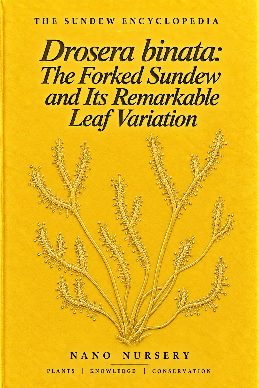 The Sundew Encyclopedia cover — Drosera binata: The Forked Sundew and Its Remarkable Leaf Variation