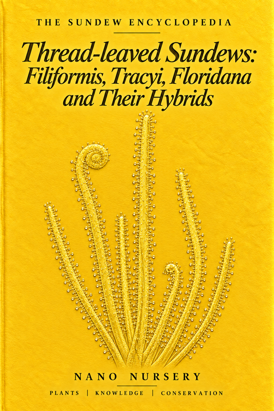 The Sundew Encyclopedia cover — Thread-leaved Sundews: Filiformis, Tracyi, Floridana and Their Hybrids
