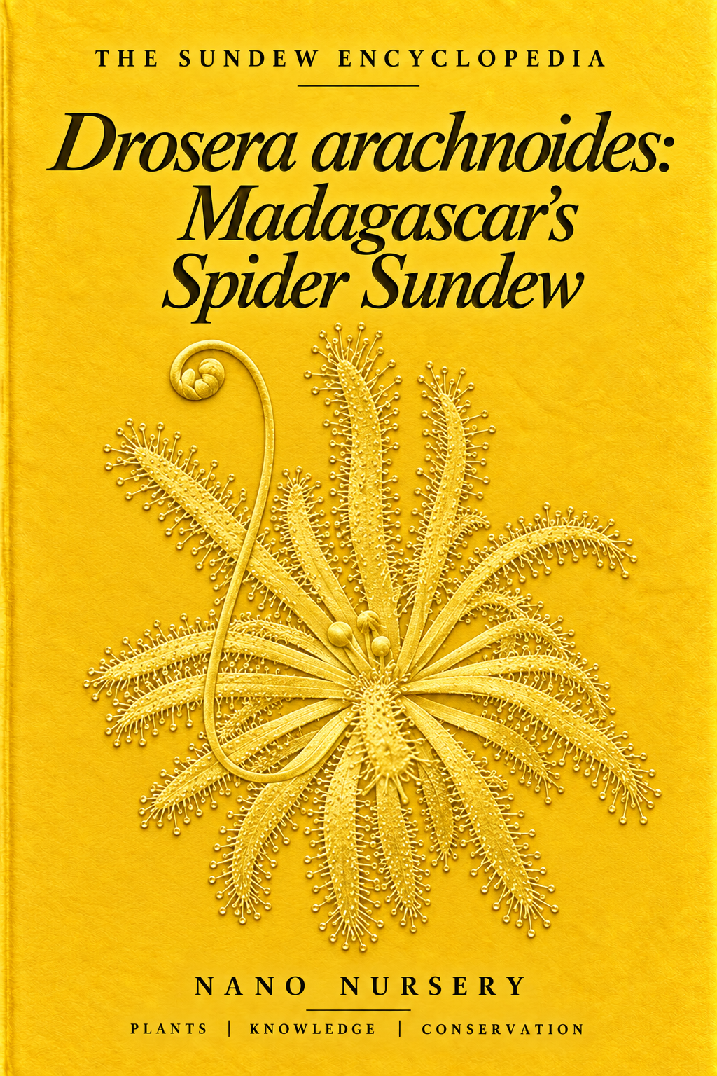 The Sundew Encyclopedia cover — Drosera arachnoides: Madagascar's Spider Sundew
