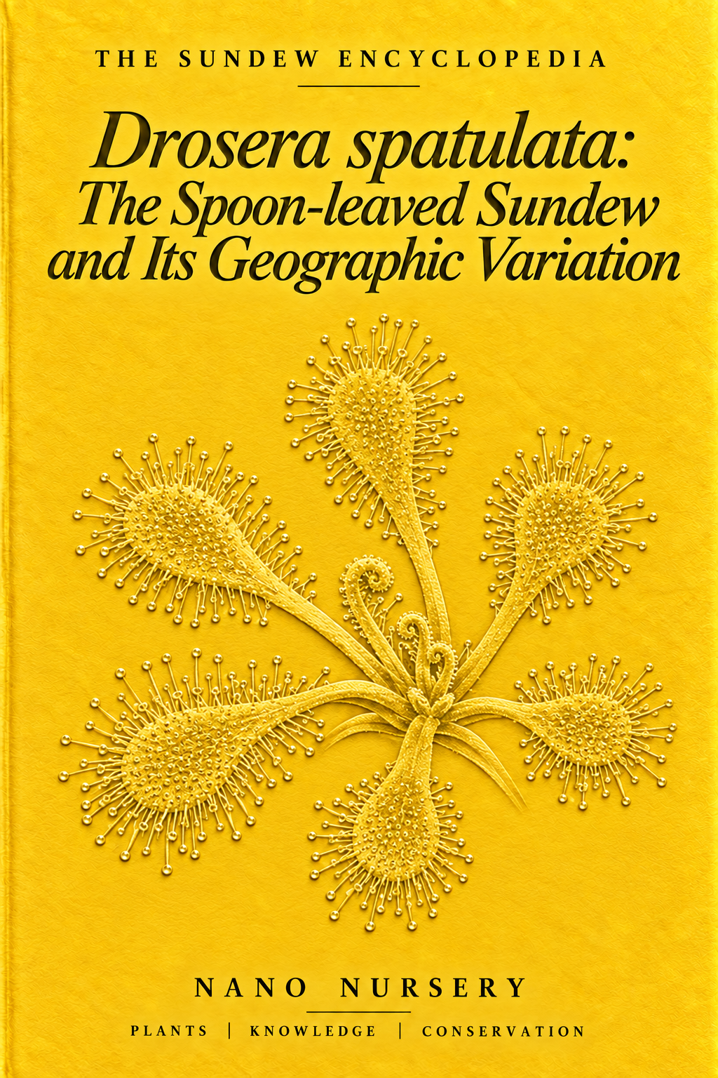 The Sundew Encyclopedia cover — Drosera spatulata: The Spoon-leaved Sundew and Its Geographic Variation
