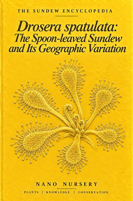 The Sundew Encyclopedia cover — Drosera spatulata: The Spoon-leaved Sundew and Its Geographic Variation