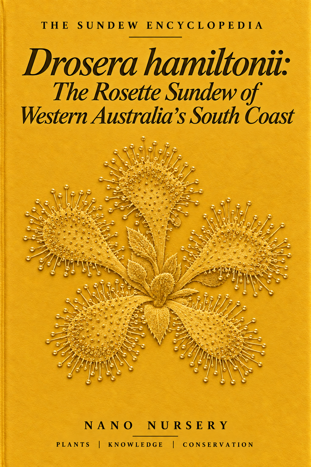 The Sundew Encyclopedia cover — Drosera hamiltonii: The Rosette Sundew of Western Australia’s South Coast
