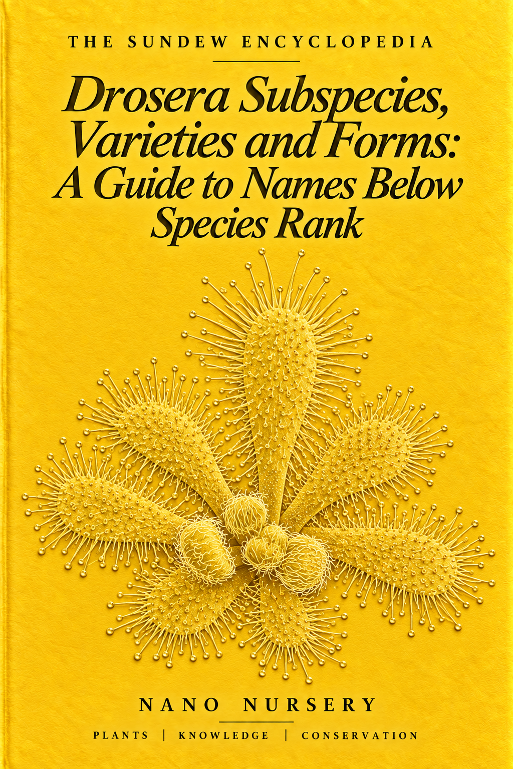 The Sundew Encyclopedia cover — Drosera Subspecies, Varieties and Forms: A Guide to Names Below Species Rank