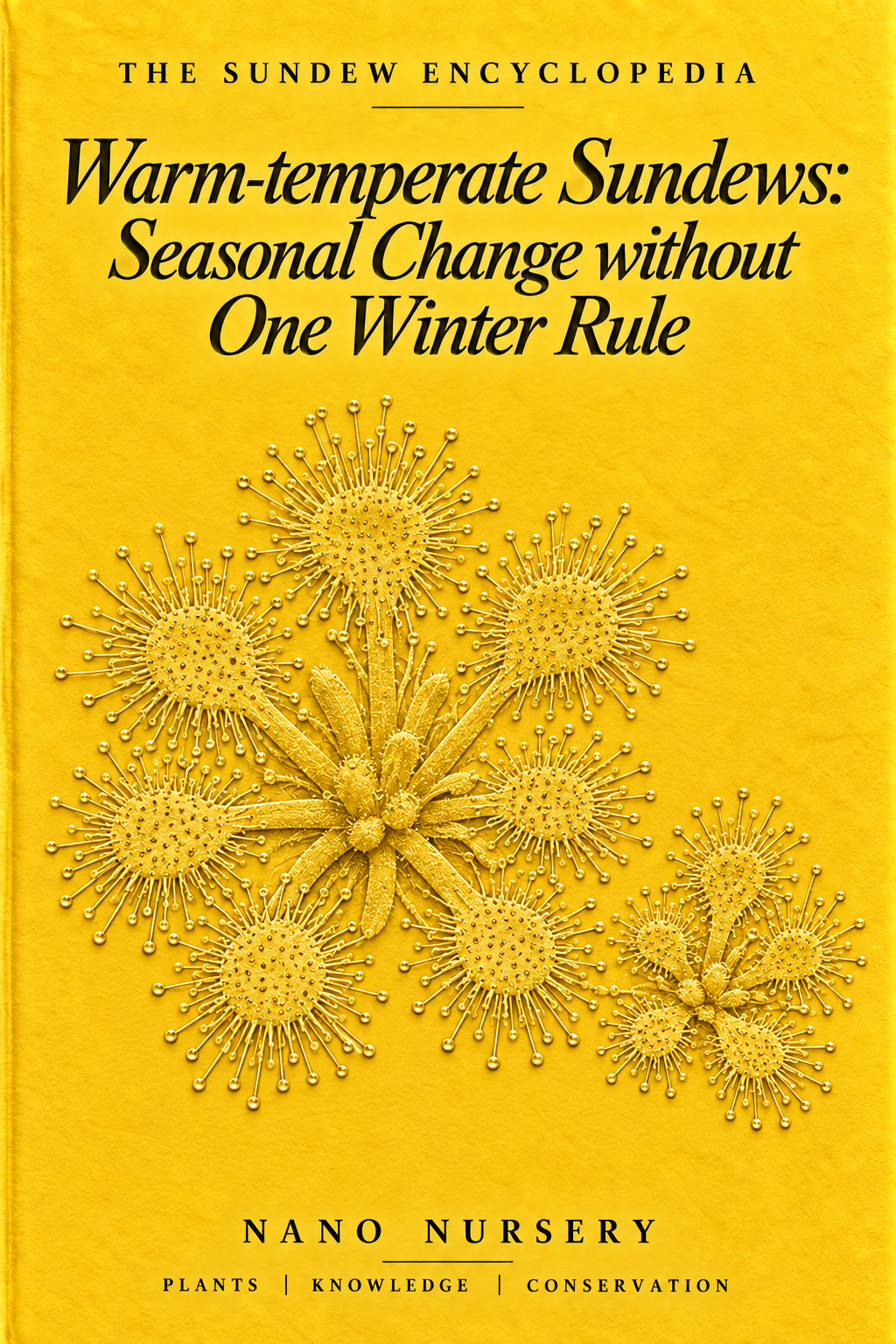 The Sundew Encyclopedia cover — Warm-temperate Sundews: Seasonal Change without One Winter Rule