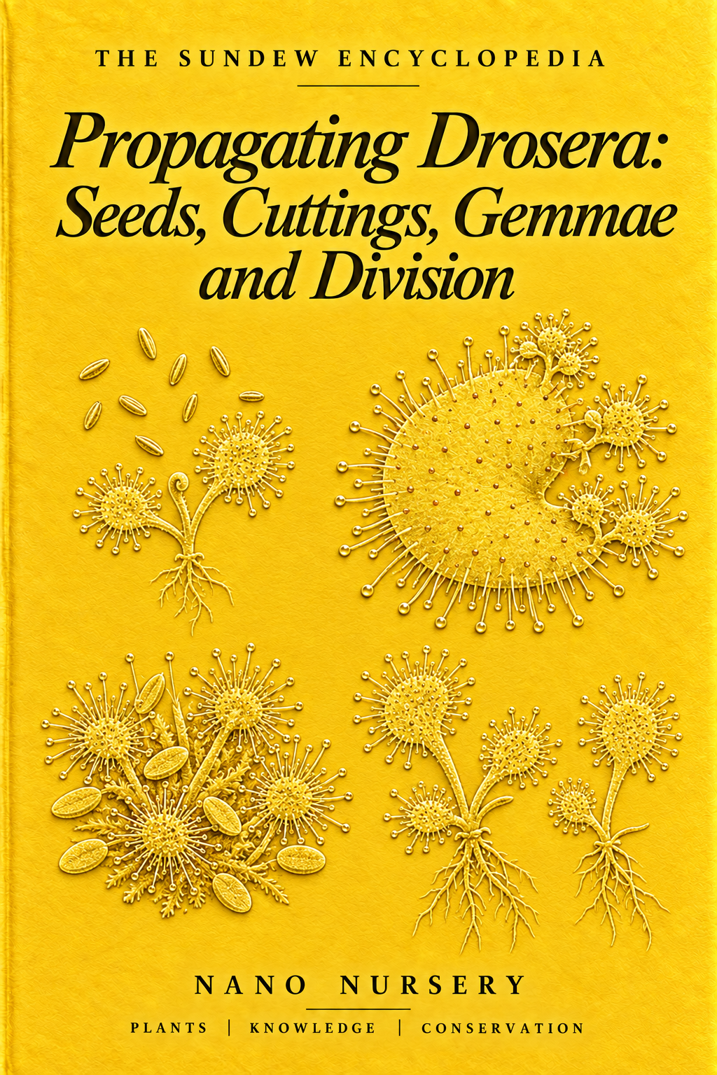 The Sundew Encyclopedia cover — Propagating Drosera: Seeds, Cuttings, Gemmae and Division