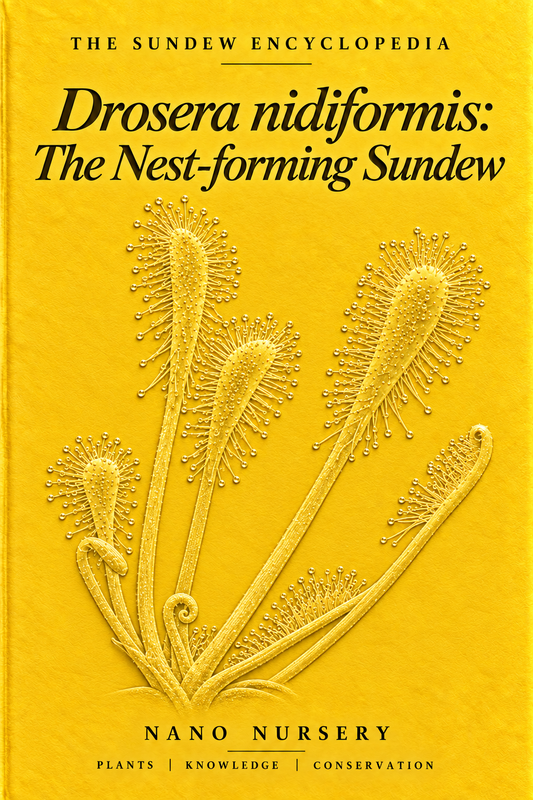 The Sundew Encyclopedia cover — Drosera nidiformis: The Nest-forming Sundew
