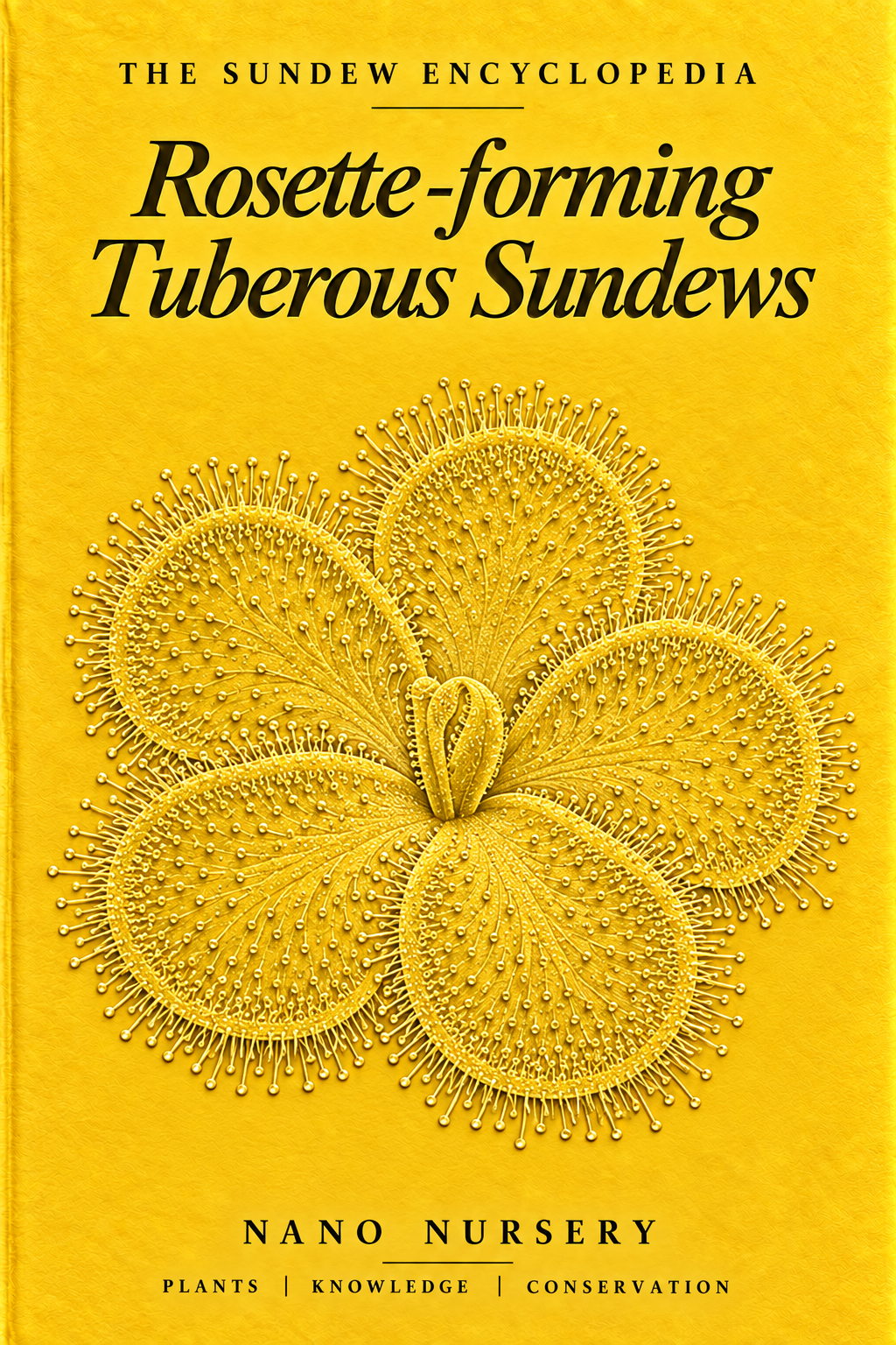 The Sundew Encyclopedia cover — Rosette-forming Tuberous Sundews