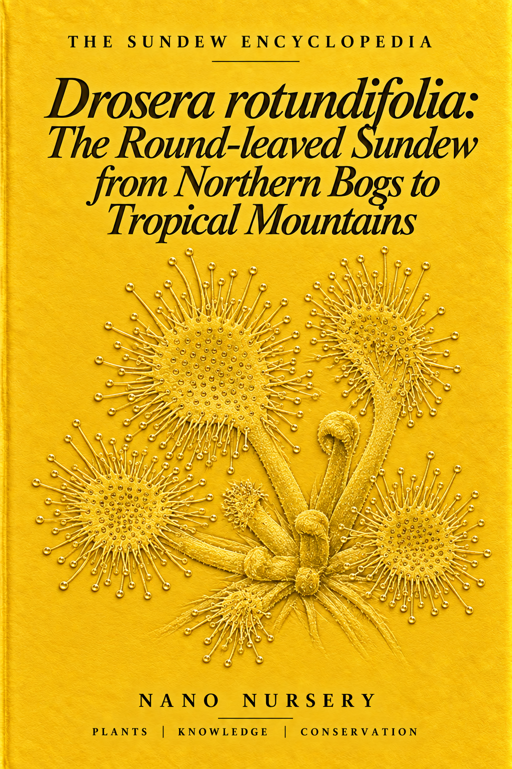 The Sundew Encyclopedia cover — Drosera rotundifolia: The Round-leaved Sundew from Northern Bogs to Tropical Mountains