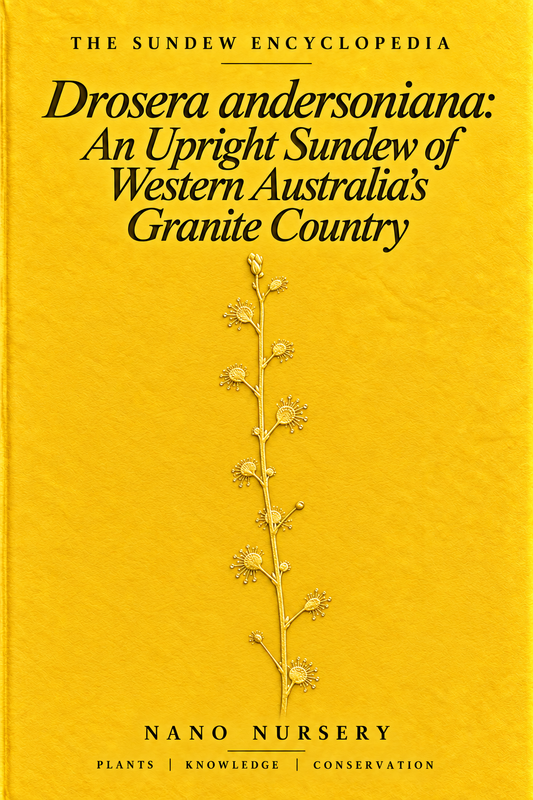 The Sundew Encyclopedia cover — Drosera andersoniana: An Upright Sundew of Western Australia's Granite Country