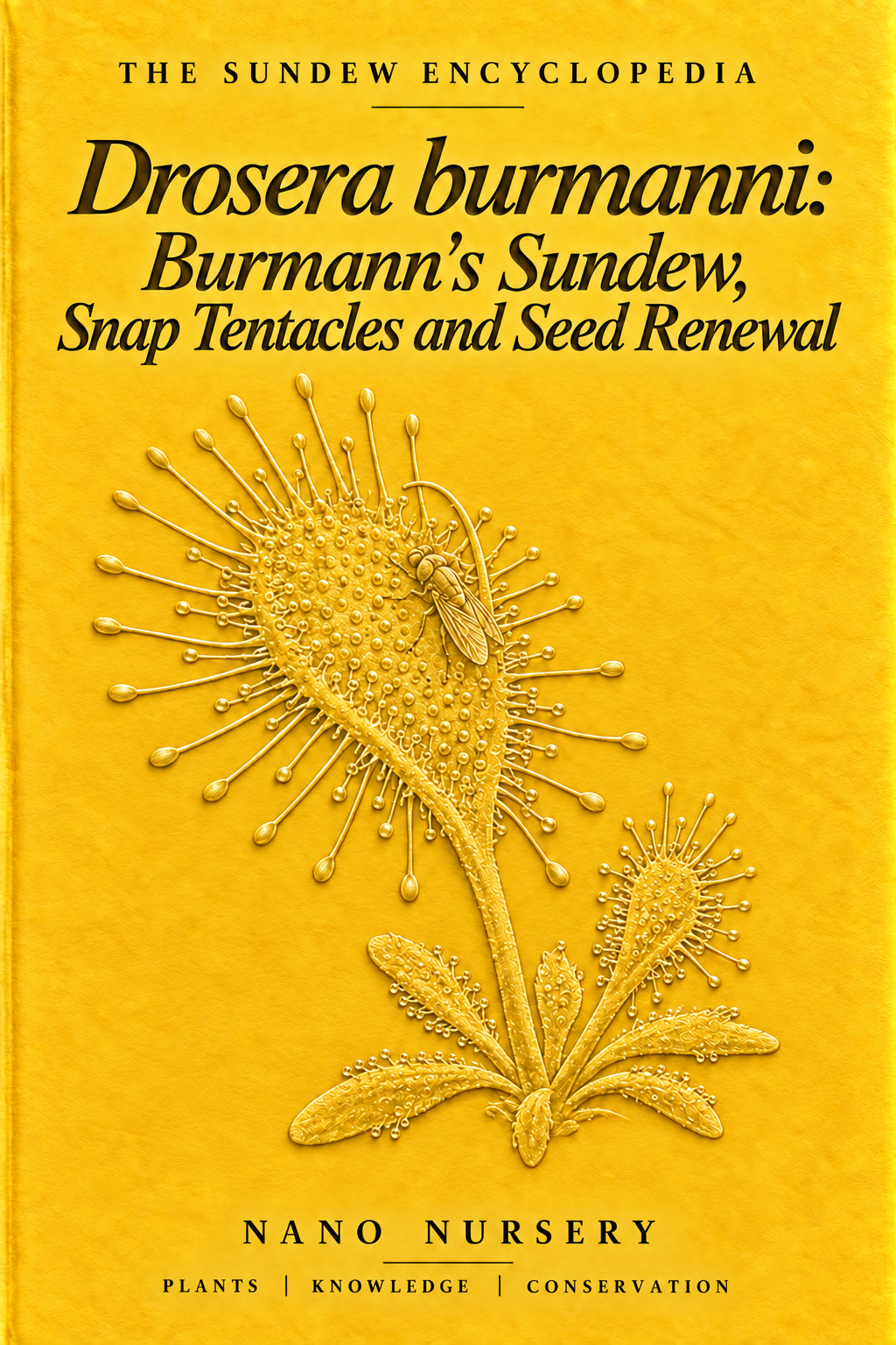 The Sundew Encyclopedia cover — Drosera burmanni: Burmann's Sundew, Snap Tentacles and Seed Renewal