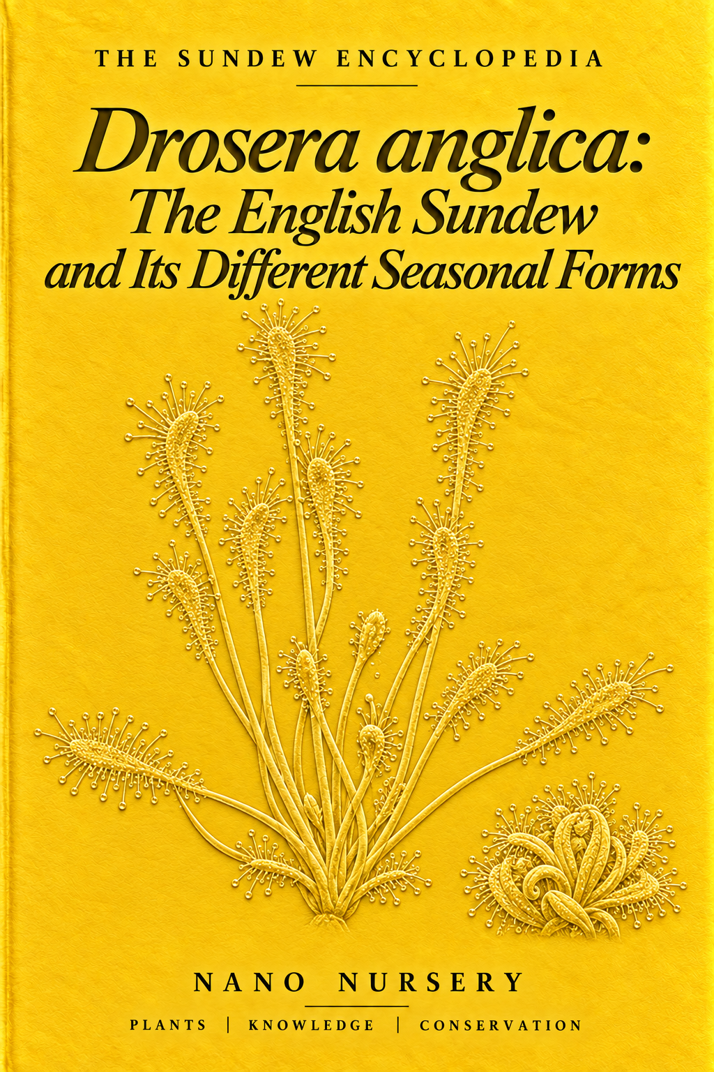 The Sundew Encyclopedia cover — Drosera anglica: The English Sundew and Its Different Seasonal Forms