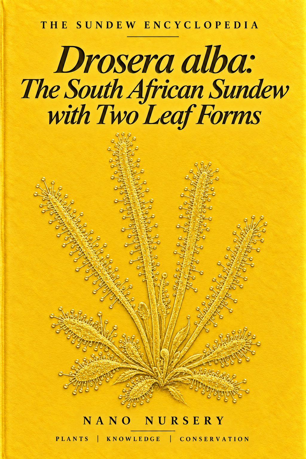 The Sundew Encyclopedia cover — Drosera alba: The South African Sundew with Two Leaf Forms