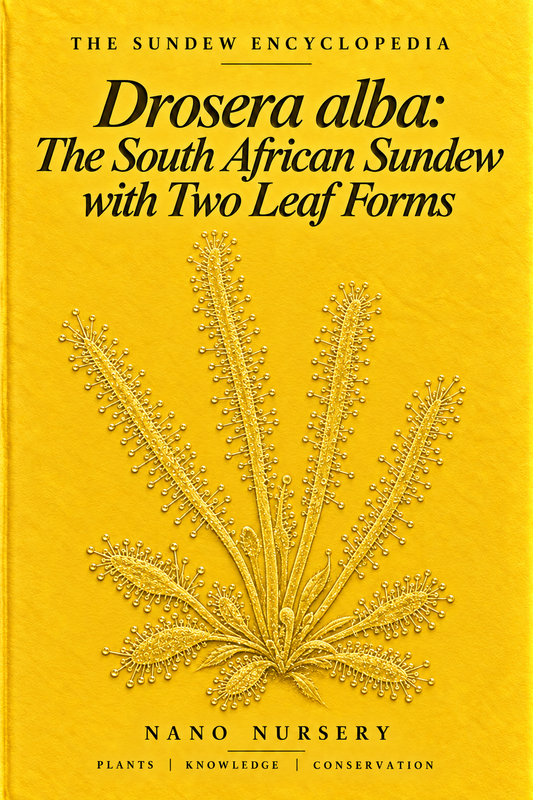 The Sundew Encyclopedia cover — Drosera alba: The South African Sundew with Two Leaf Forms
