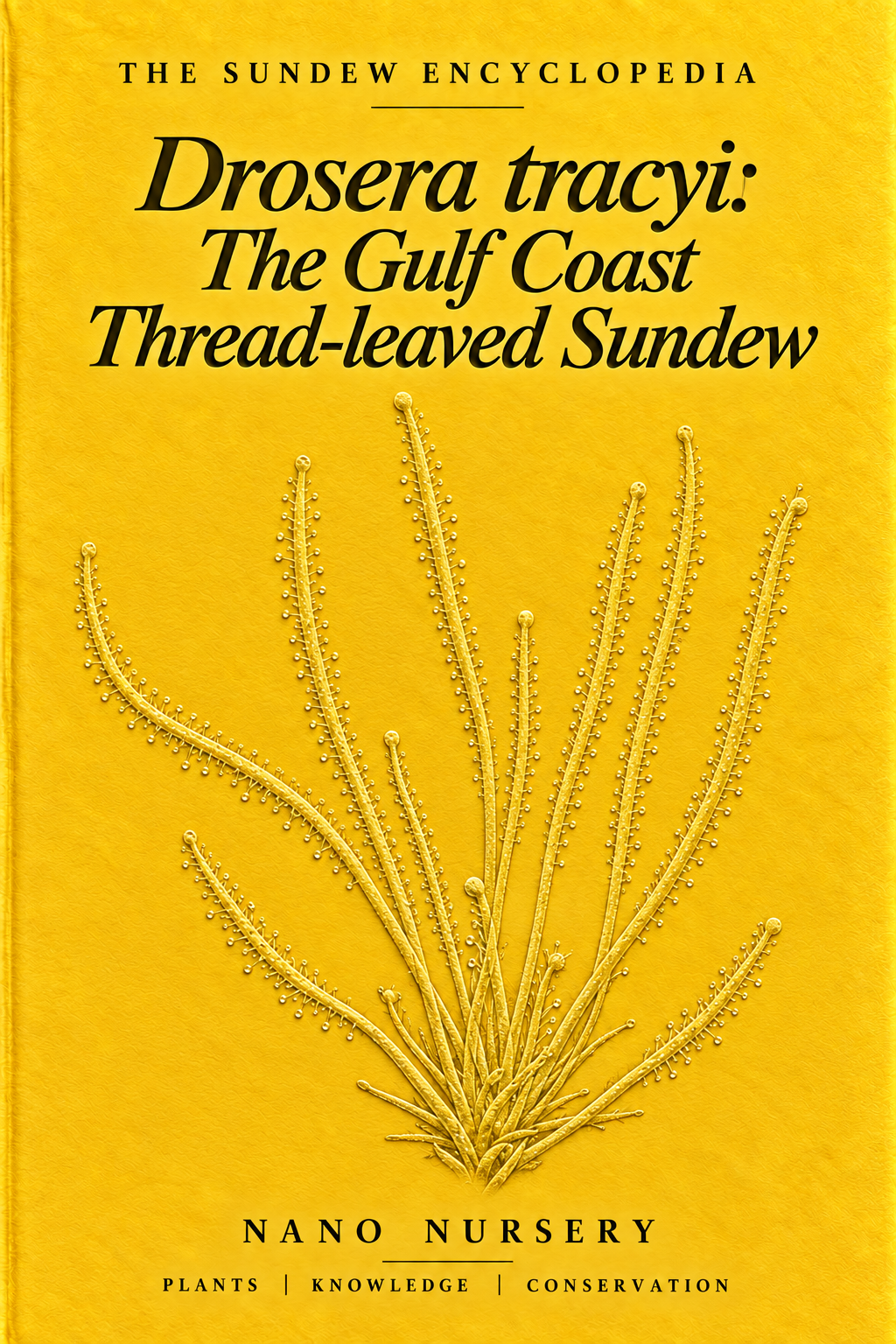 The Sundew Encyclopedia cover — Drosera tracyi: The Gulf Coast Thread-leaved Sundew
