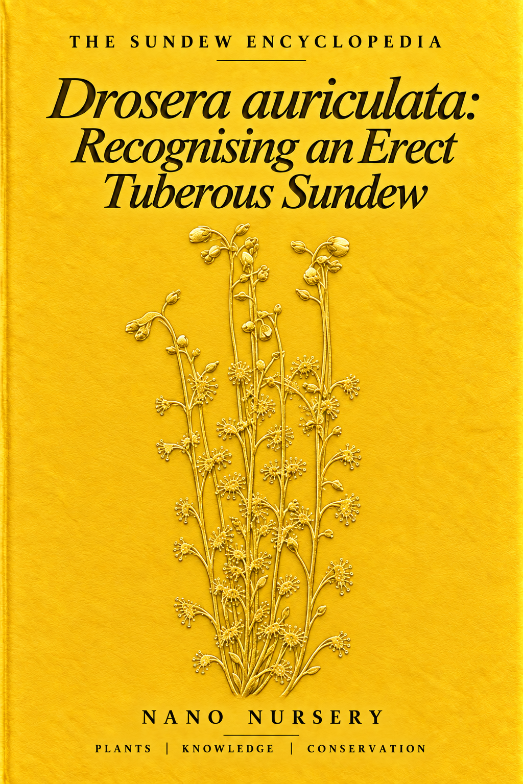 The Sundew Encyclopedia cover — Drosera auriculata: Recognising an Erect Tuberous Sundew