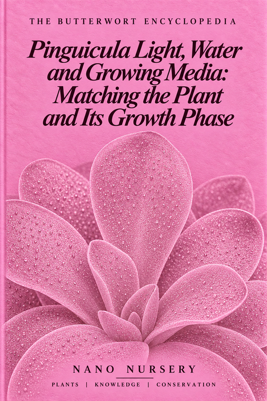 Pinguicula Light, Water and Growing Media: Matching the Plant and Its Growth Phase