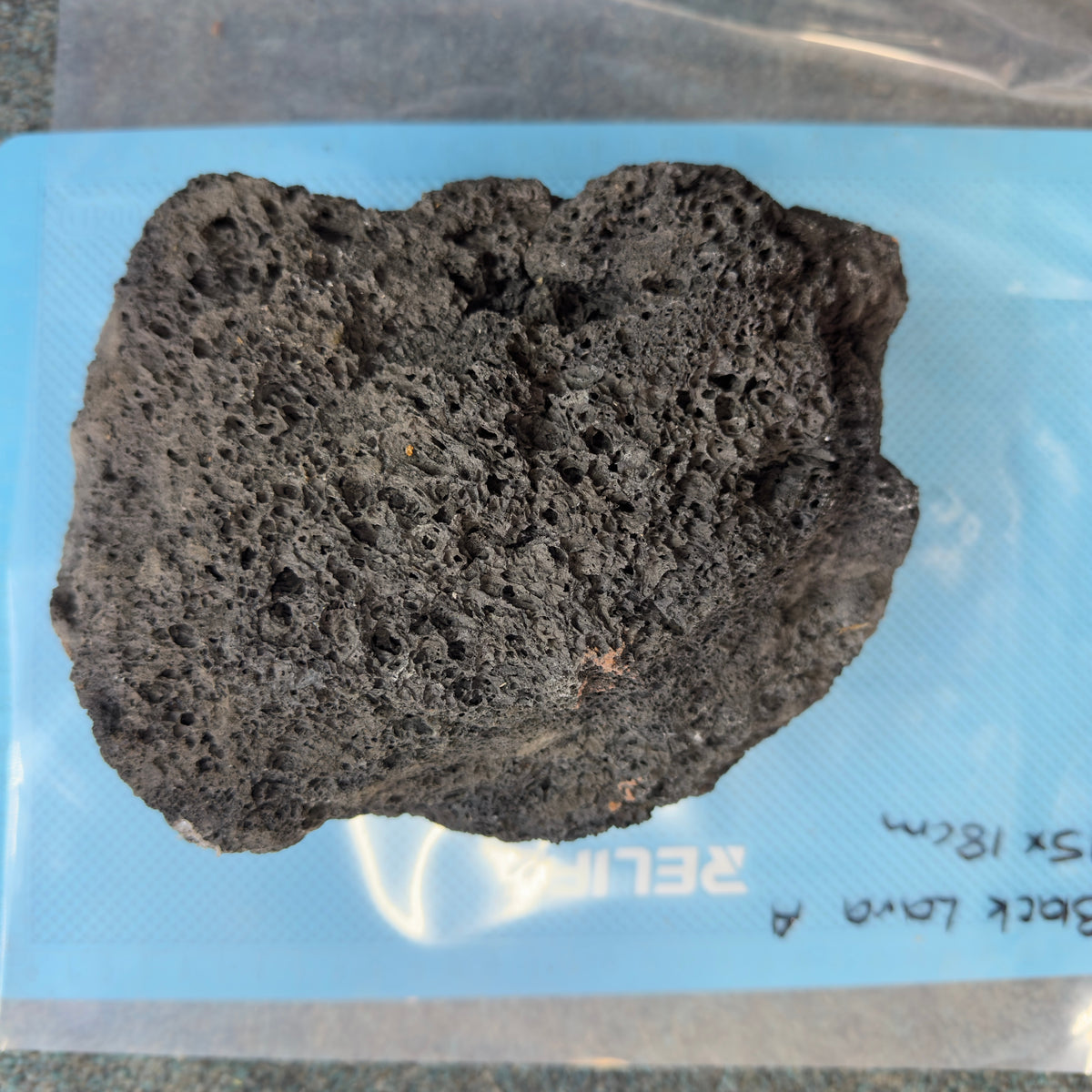 Lava Rock Black - A (15cm x 18cm), actual piece