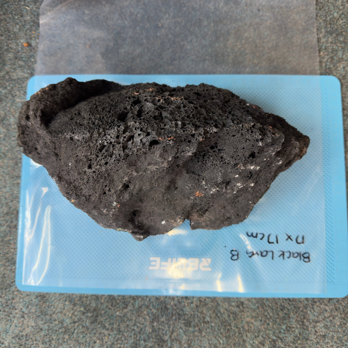 Lava Rock Black - B (17cm x 17cm), actual piece