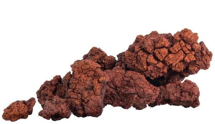 Red lava rock